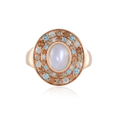 Bague en argent et Pierre de Lune blanche (KM by Juwelo)