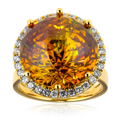 Bague en or et Sphalérite (de Melo)
