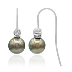 Boucles d'oreilles en argent et Perle de culture de Tahiti (TPC)