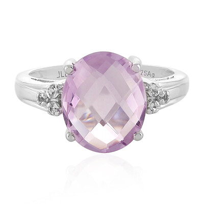 Bague en argent et Améthyste Rose de France