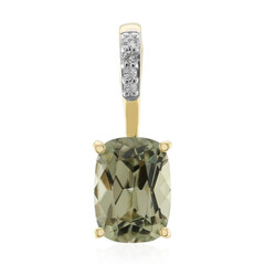 Pendentif en or et Diaspore à couleur changeante