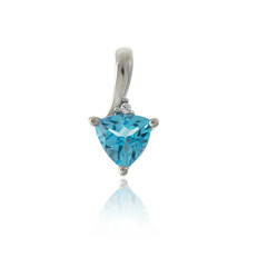 Pendentif en argent et Topaze bleu Suisse