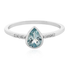 Bague en argent et Topaze bleu ciel