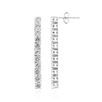 Boucles d'oreilles en argent et Topaze blanche