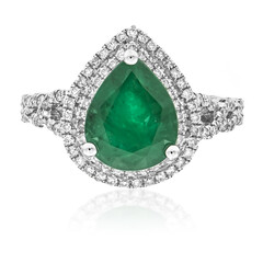 Bague en or et Emeraude de Zambie AAA (AMAYANI)
