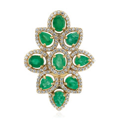 Pendentif en or et Emeraude de Zambie