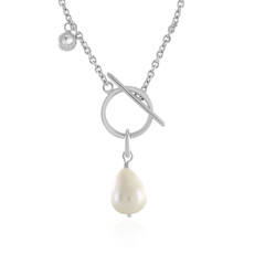 Collier en argent et Perle blanche de culture d'eau douce