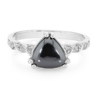 Bague en argent et Hématite noire