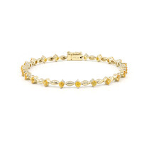 Bracelet en argent et Saphir jaune