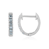 Boucles d'oreilles en argent et Aigue-marine du Brésil