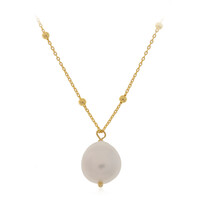 Collier en argent et Perle blanche de culture d'eau douce (Joias do Paraíso)