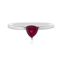 Bague en argent et Rubis de Madagascar