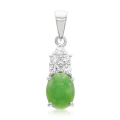 Pendentif en argent et Chrysoprase impériale