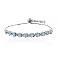 Bracelet en argent et Quartz bleu pastel