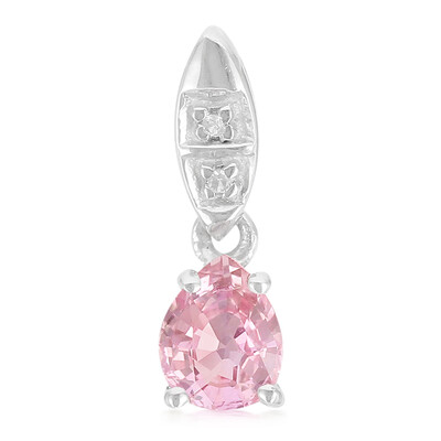 Pendentif en argent et Saphir Padparadscha