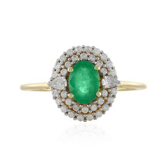 Bague en or et Emeraude de Zambie (Adela Gold)