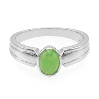 Bague pour homme en argent et Chrysoprase impériale