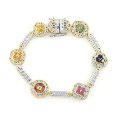 Bracelet en argent et Saphir vert (Gems en Vogue)