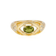 Bague en argent et Moldavite