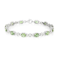 Bracelet en argent et Apatite de Russie