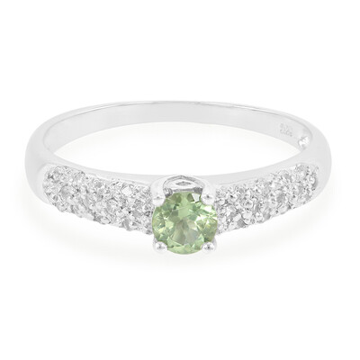 Bague en argent et Apatite de Russie