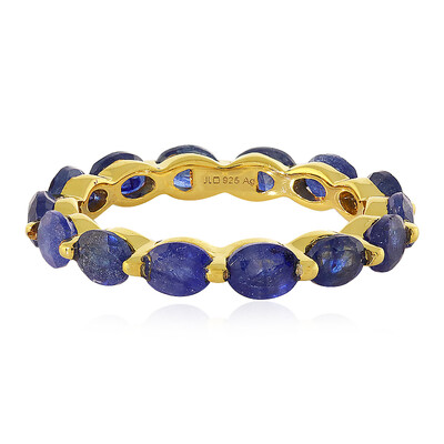 Bague en argent et Saphir bleu de Madagascar