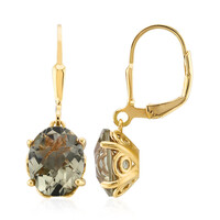 Boucles d'oreilles en argent et Améthyste verte