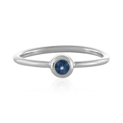 Bague en argent et Saphir bleu