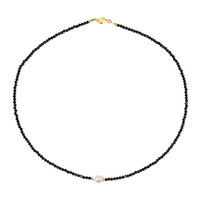Collier en argent et Spinelle noir