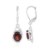 Boucles d'oreilles en argent et Grenat du Mozambique