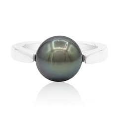 Bague en argent et Perle de culture de Tahiti (TPC)