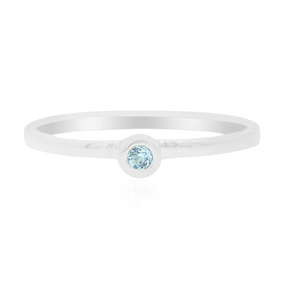 Bague en argent et Topaze bleu Suisse