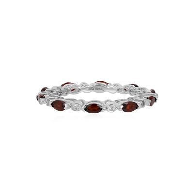 Bague en argent et Grenat du Mozambique