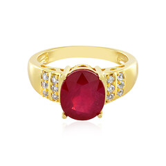 Bague en argent et Rubis de Madagascar