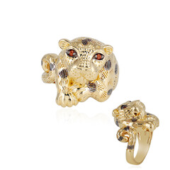 Bague en argent et Saphir orange