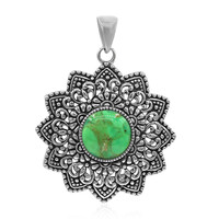 Pendentif en argent et Turquoise verte de Kingman (Art of Nature)