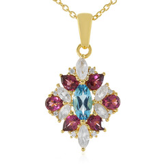 Collier en argent et Topaze bleu Suisse