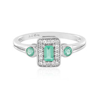 Bague en argent et Emeraude de Russie