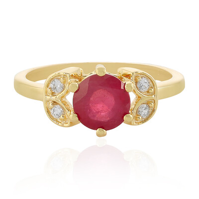 Bague en argent et Rubis de Madagascar