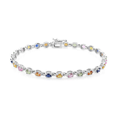 Bracelet en argent et Saphir bleu