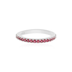 Bague en argent et Spinelle rouge noble