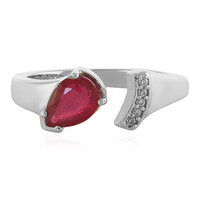 Bague en argent et Rubis de Madagascar