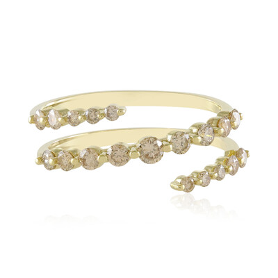 Bague en or et Diamant VS1 champagne