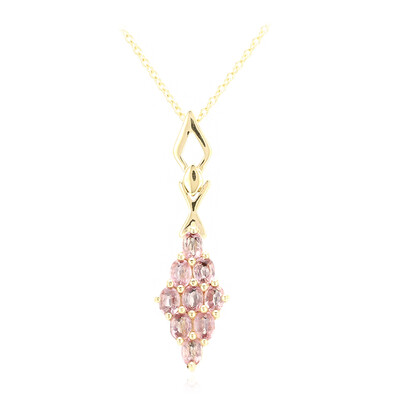 Collier en or et Saphir Padparadscha non chauffé (AMAYANI)