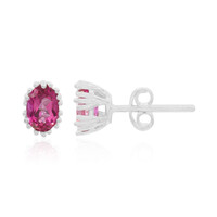Boucles d'oreilles en argent et Topaze rose