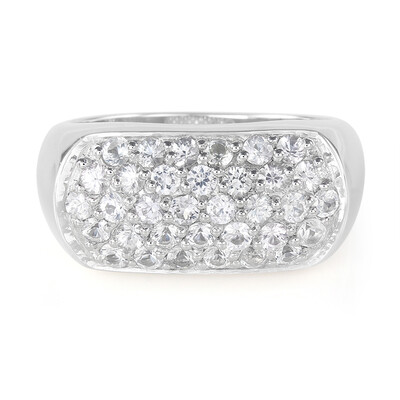 Bague en argent et Saphir blanc