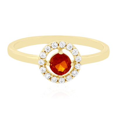 Bague en or et Kyanite orange de Tanzanie