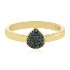 Bague en argent et Diamant bleu I3