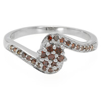 Bague en argent et Diamant fantaisie