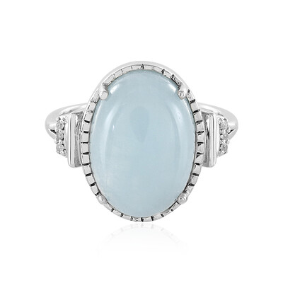 Bague en argent et Aigue-marine